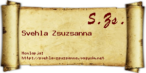 Svehla Zsuzsanna névjegykártya