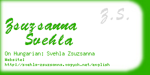 zsuzsanna svehla business card